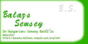 balazs semsey business card